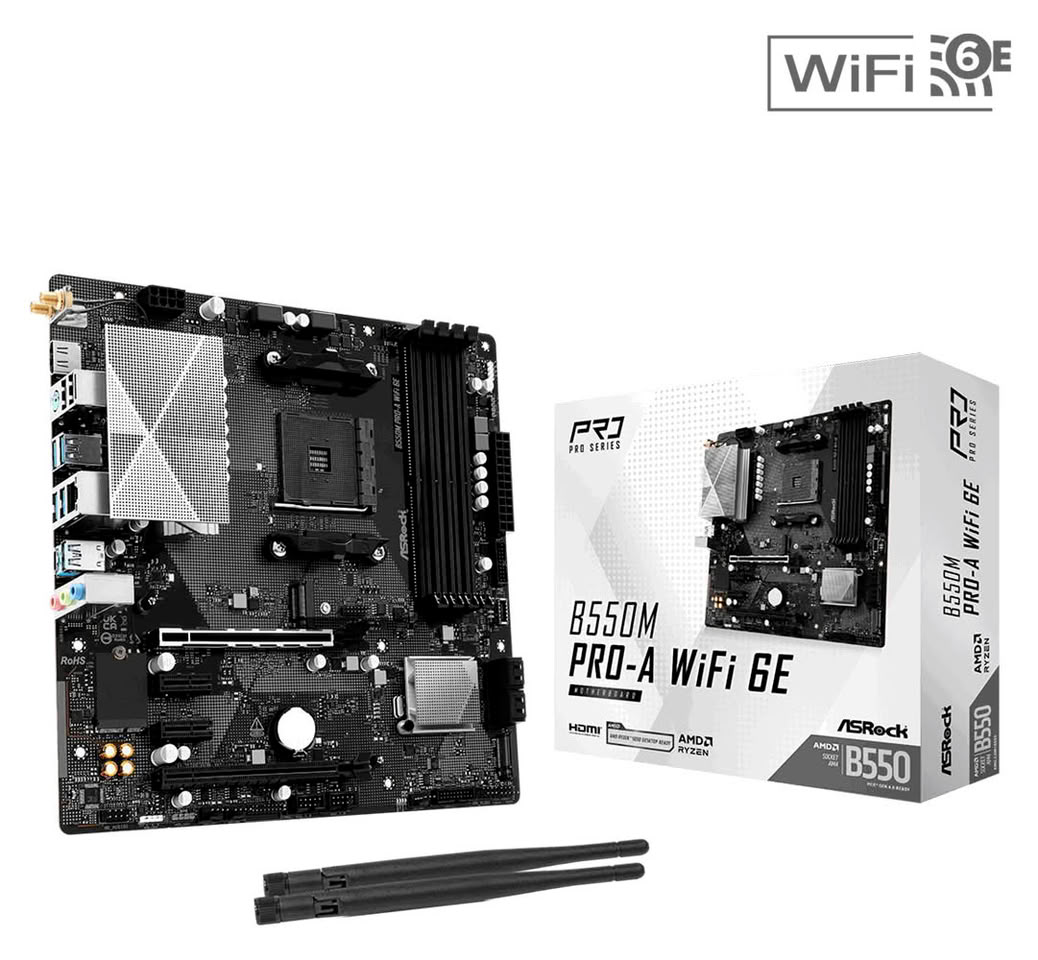 华擎推出B550M Pro-A WiFi 6E：AM4平台微板型升级无线模块